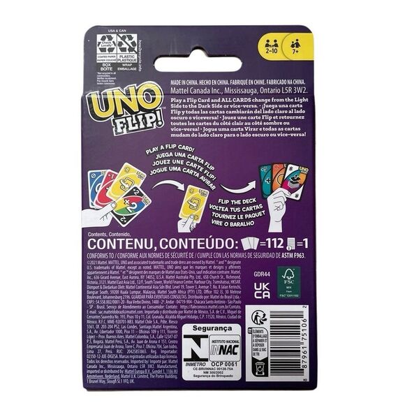 Uno Flip Card Game Family Friendly Fun - Picture 2 of 2